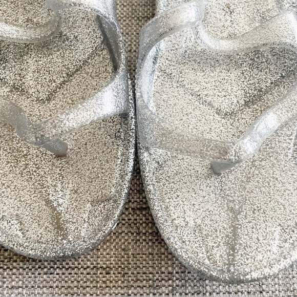 Jimmy Choo Silver Glitter Lance Jelly Shoe Sandal Size EU 41 - Picture 3 of 9